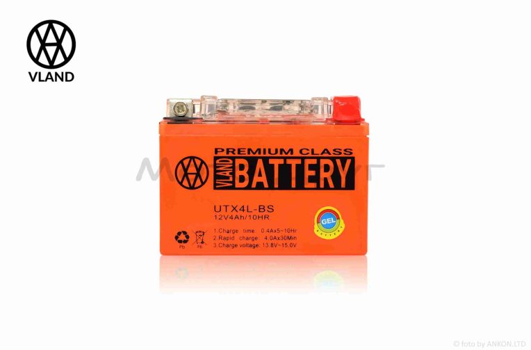 Аккумулятор GEL 12V 4A 113-70-85mm UTX4L-BS (YTX4L-BS) “VLAND” (2026)