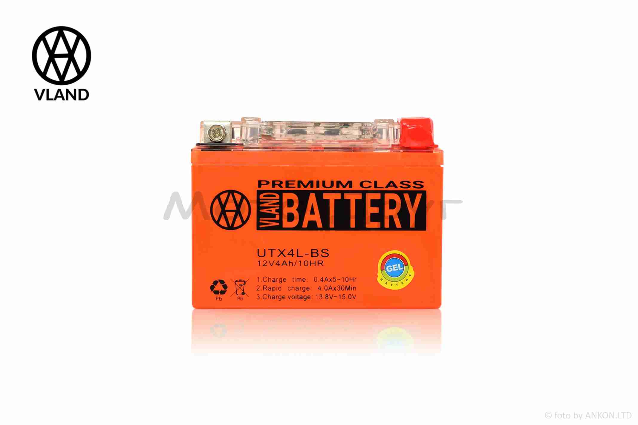 Аккумулятор GEL 12V 4A 113-70-85mm UTX4L-BS (YTX4L-BS) "VLAND" (2026)