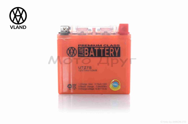 Акумулятор GEL 12V 7A 114-70-106mm UTZ7S “VLAND” (2026)