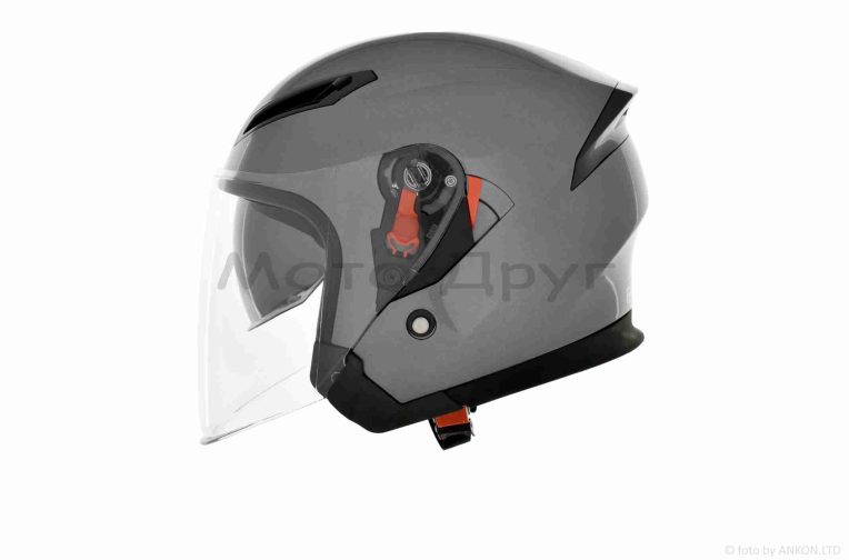 Шолом відкритий  “DAVID”  (#D019, сірий, M, окуляри, ABS)