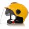 Шолом відкритий (мото 50cc/вело/самокат)  "DAVID"  (#S308, жовтий глянців, M-XL, окуляри)