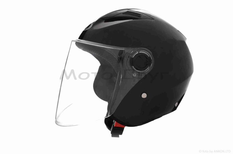 Шлем открытый  “DAVID”  (#D017, черный глянцевый, XL, ABS)