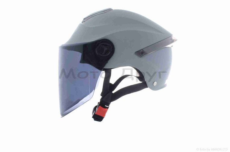 Шлем открытый  “DAVID”  (#D307, серый матовый, тонированный визор, M-XL, ABS)