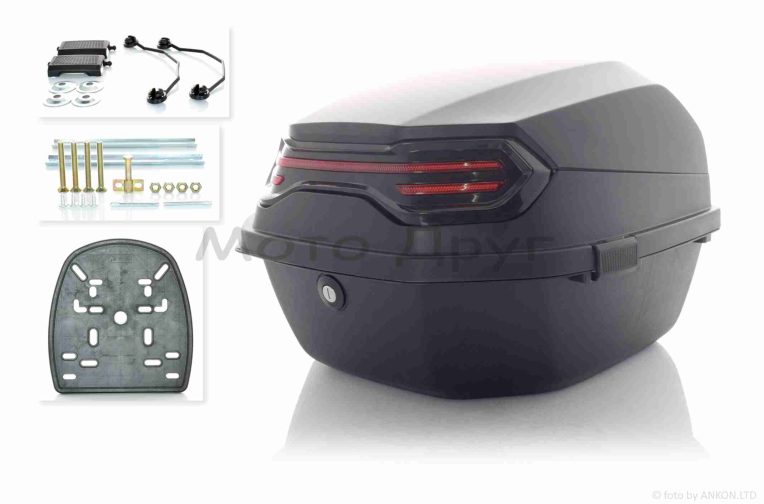 Кофр 48L 39*39*29см #ROBIK знімний “LIPAI” (чорний матовий)