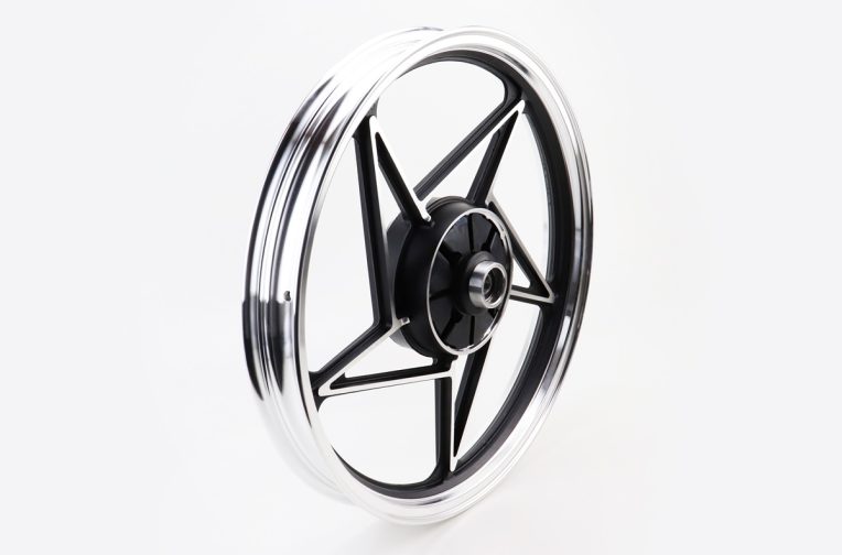 Диск колесный задний литой 18Х1,85 “под резинки” Viper-125J ЧЕРНЫЙ (ось 15мм)