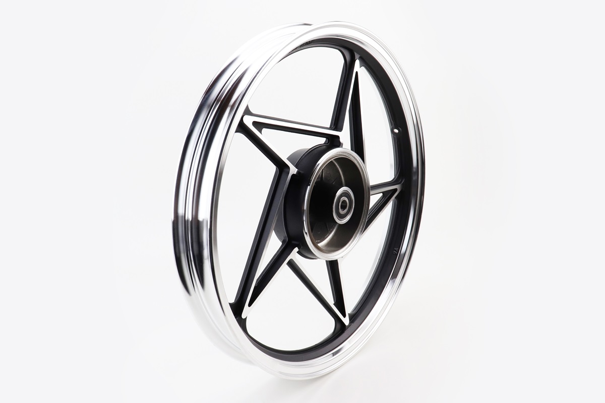 Диск колесный задний литой 18Х1,85 "под резинки" Viper-125J ЧЕРНЫЙ (ось 15мм) — изображение 2