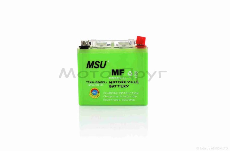 Акумулятор  GEL  12V  5A  113-70-107mm  UTX5L-BS (YTX5L-BS)  “MSU”  (2026)