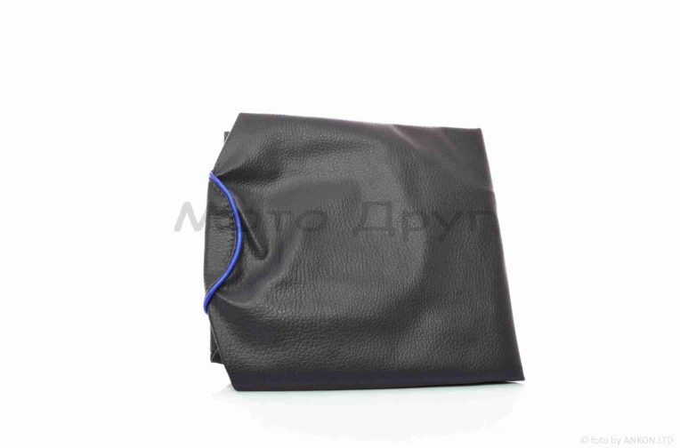 Чохол сидіння  BWS MBK BOOSTER  (L55cm)  темно-сірий, синій кант  “JD”_