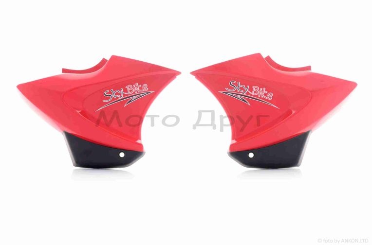 Пластик  BIRD 125  бічна пара на бардачок, червоний  “SKYMOTO”