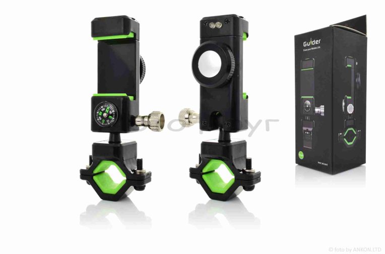 Держатель для телефона  крепление на руль  +фонарик, компас  #Q-003 #SJJ-011