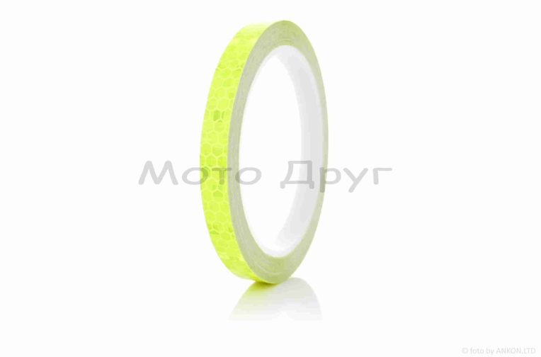 Світловідбивна стрічка, самоклейка, жовта 8м #FGT-006