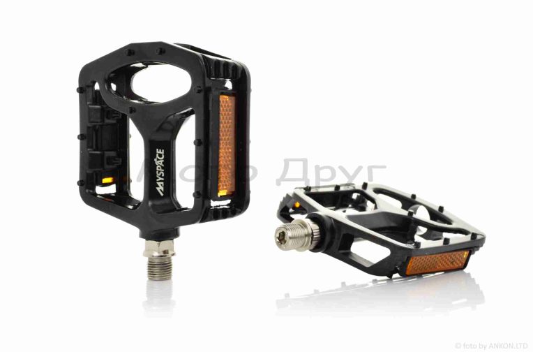 Педалі вело  основа алюмінієва  (чорні)  “MYSPACE”  #JTB-008