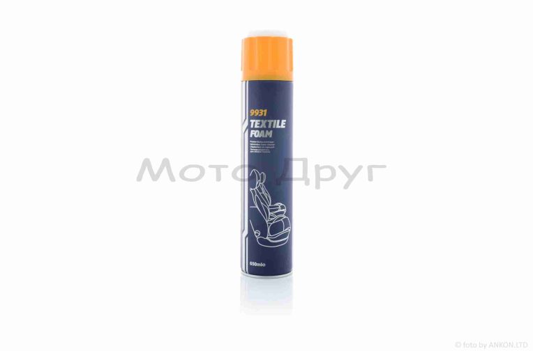 Очищувач пінний для оббивки  650мл, спрей  “MANNOL”  НІМЕЧЧИНА  (TEXTILE FOAM)  #9931