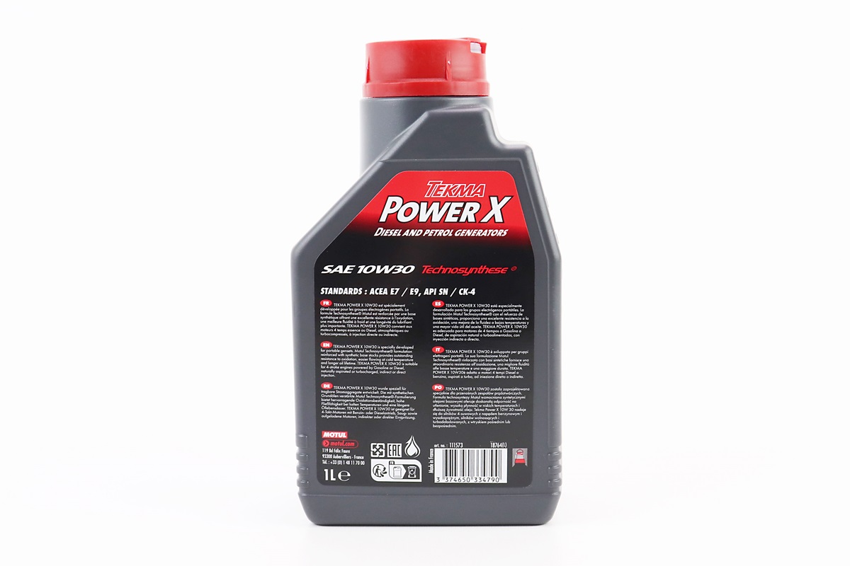 Масло 4T 10W-30 - полусинтетическое универсальное для генераторов "TEKMA POWER X" 1L — изображение 2