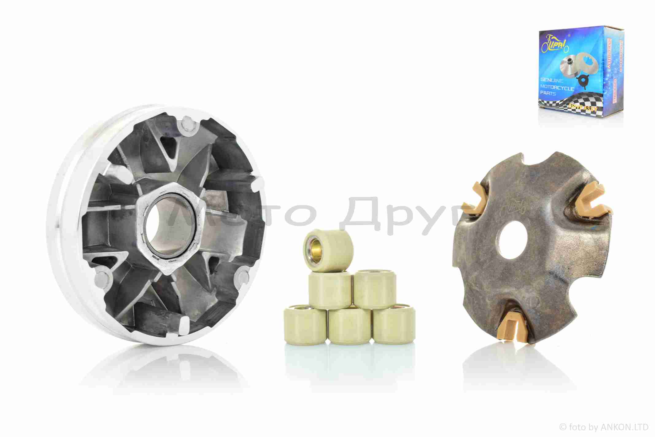 Вариатор передний DIO AF27/34, GY6 50 ролики 8.5g "LIPAI"