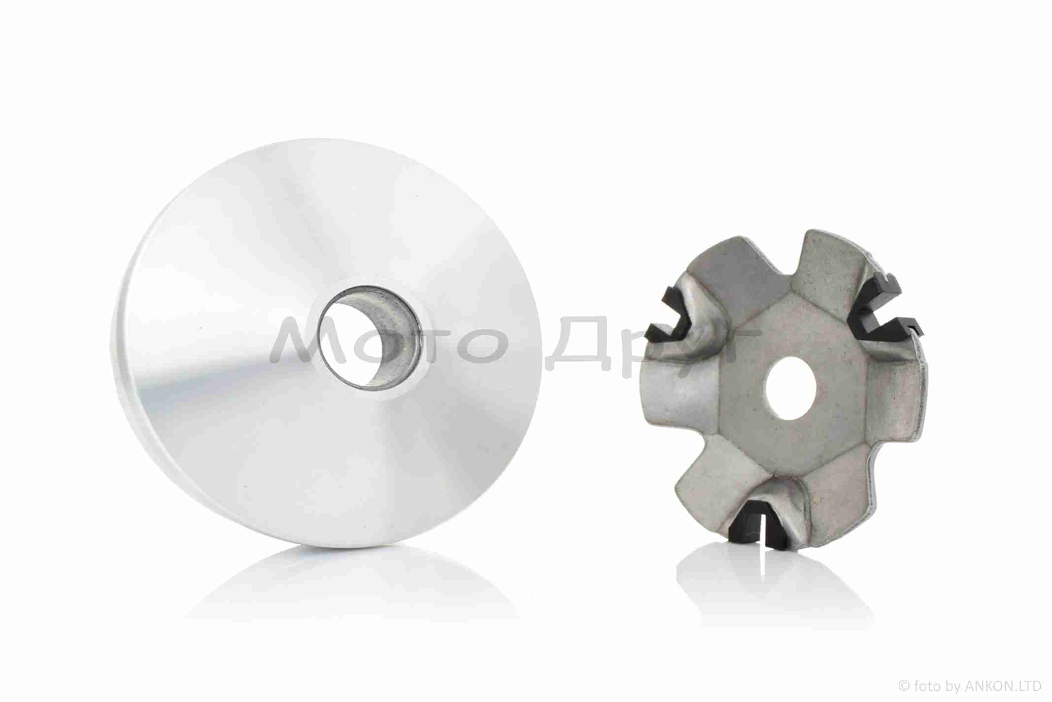 Вариатор передний GY6 80/100 ролики 10.0g +палец, крыльчатка, храповик, щека "LIPAI" — изображение 2