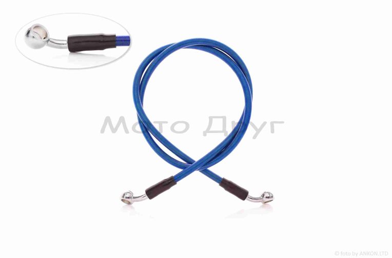 Шланг тормозной гидравлический  армированный, L950  (синий)