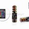 Лампа діодна безцокольна габарита T10 W5W RGB LED +пульт