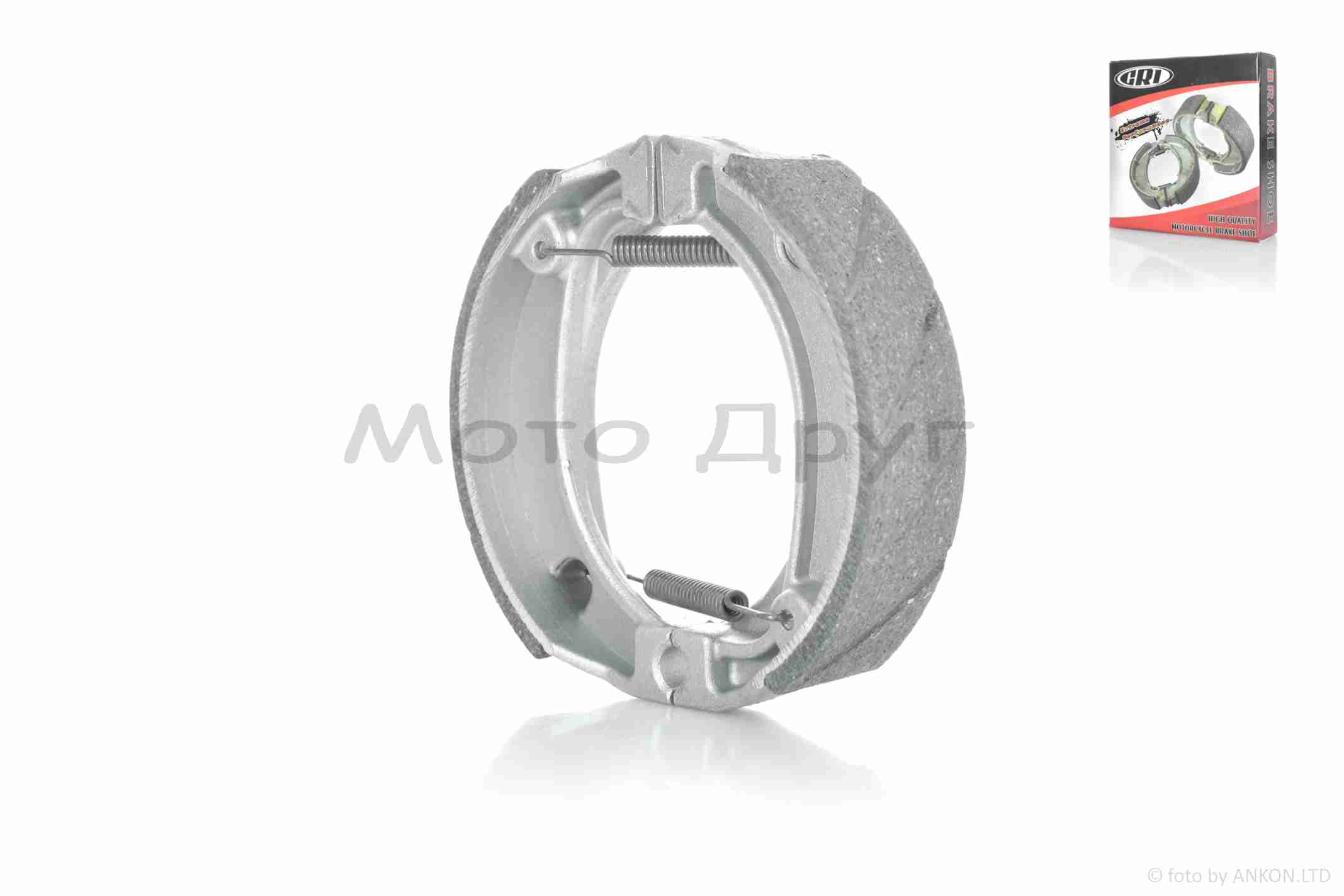 Колодки тормозные (барабан) GY6 10/12", LEAD, Alpha, Delta косая пружина "UNIGO"