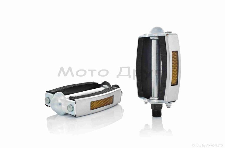 Педалі вело  залізна основа, овальні, з катафотами  ХВЗ  #JTB-009