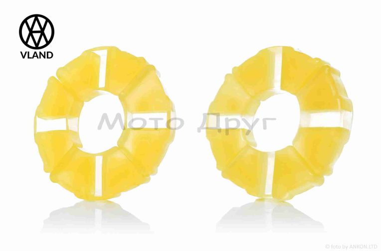 Гумки демпферні колеса  Delta  силікон, жовті  “VLAND”