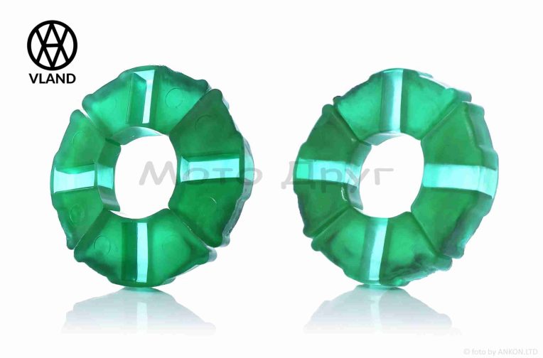 Гумки демпферні колеса  Delta  силікон, зелені  “VLAND”