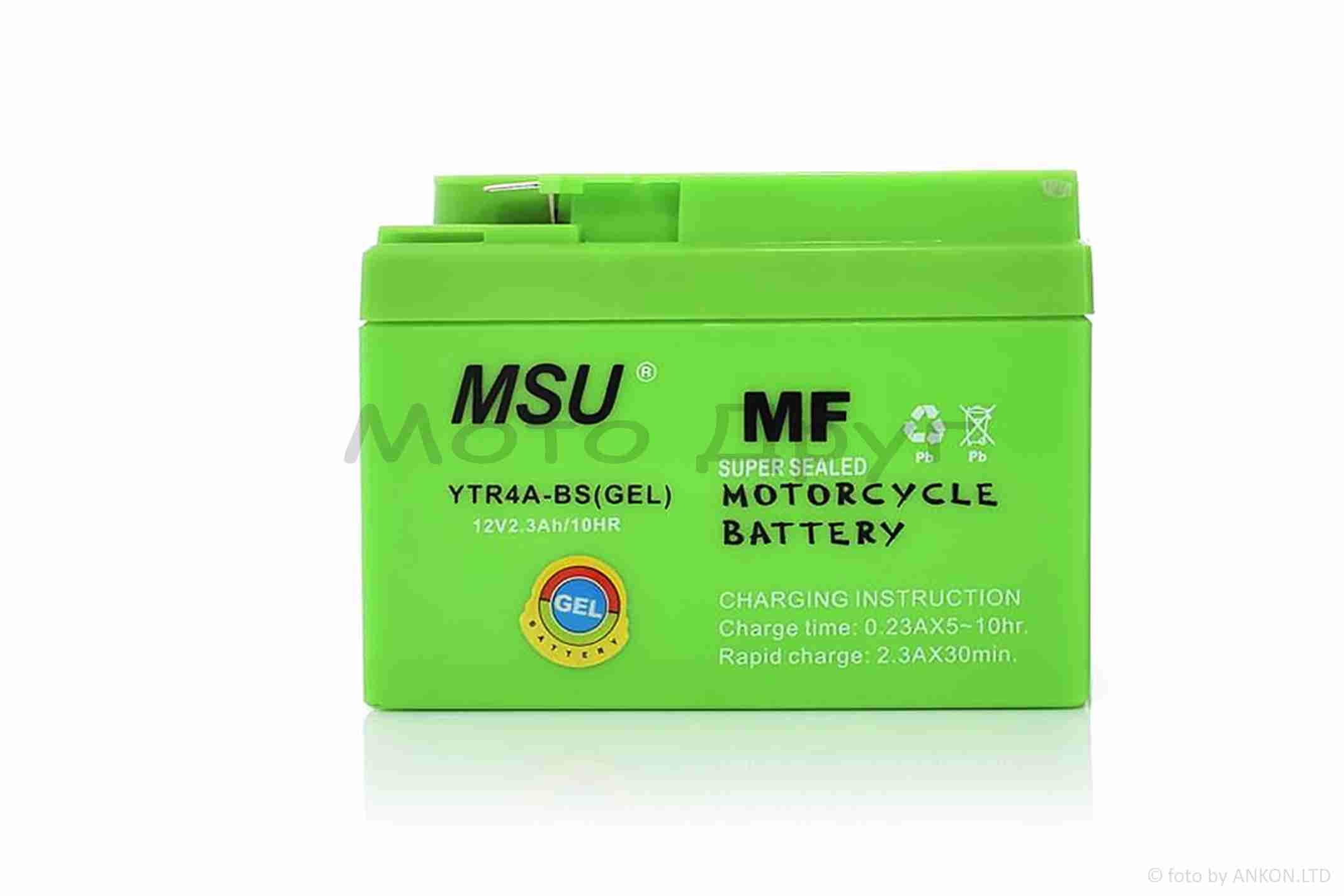 Акумулятор GEL 12V 2.3A Honda 115-50-85mm YTR4A-BS "MSU" (2026)