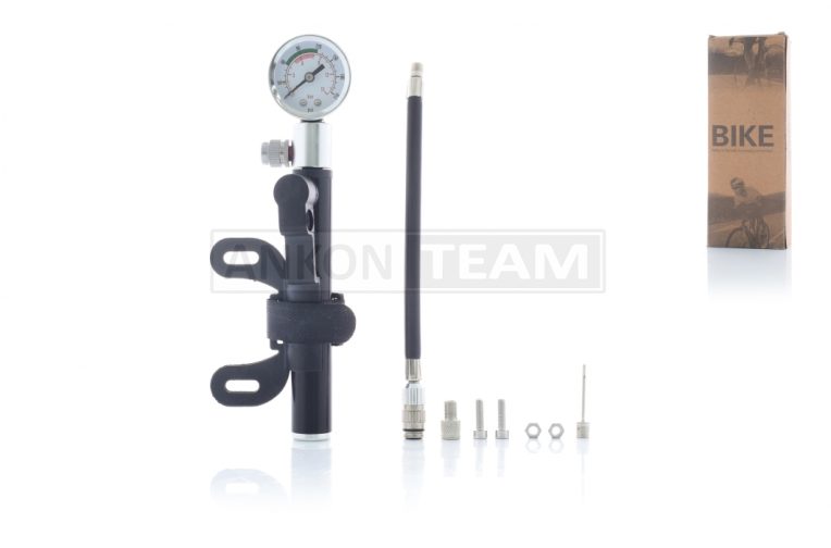 Насос вело з манометром, метал #QT-020