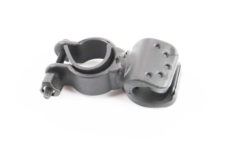 Крепление фонаря на руль велосипеда, регулированное, пластмассово-прорезиненное, чёрное JY-ZJ004