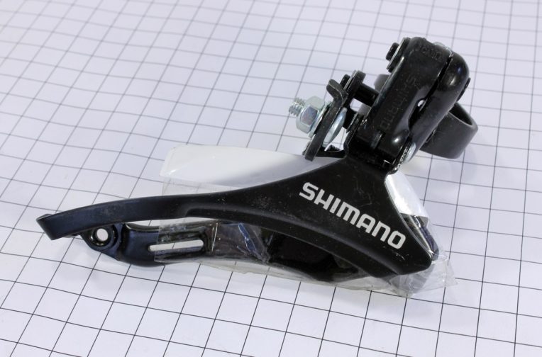 Перемикач ланцюга передній з верхньою тягою, кріпл. 31,8мм, під зірку 42Т, чорний FD-TZ 30 Не орігінал