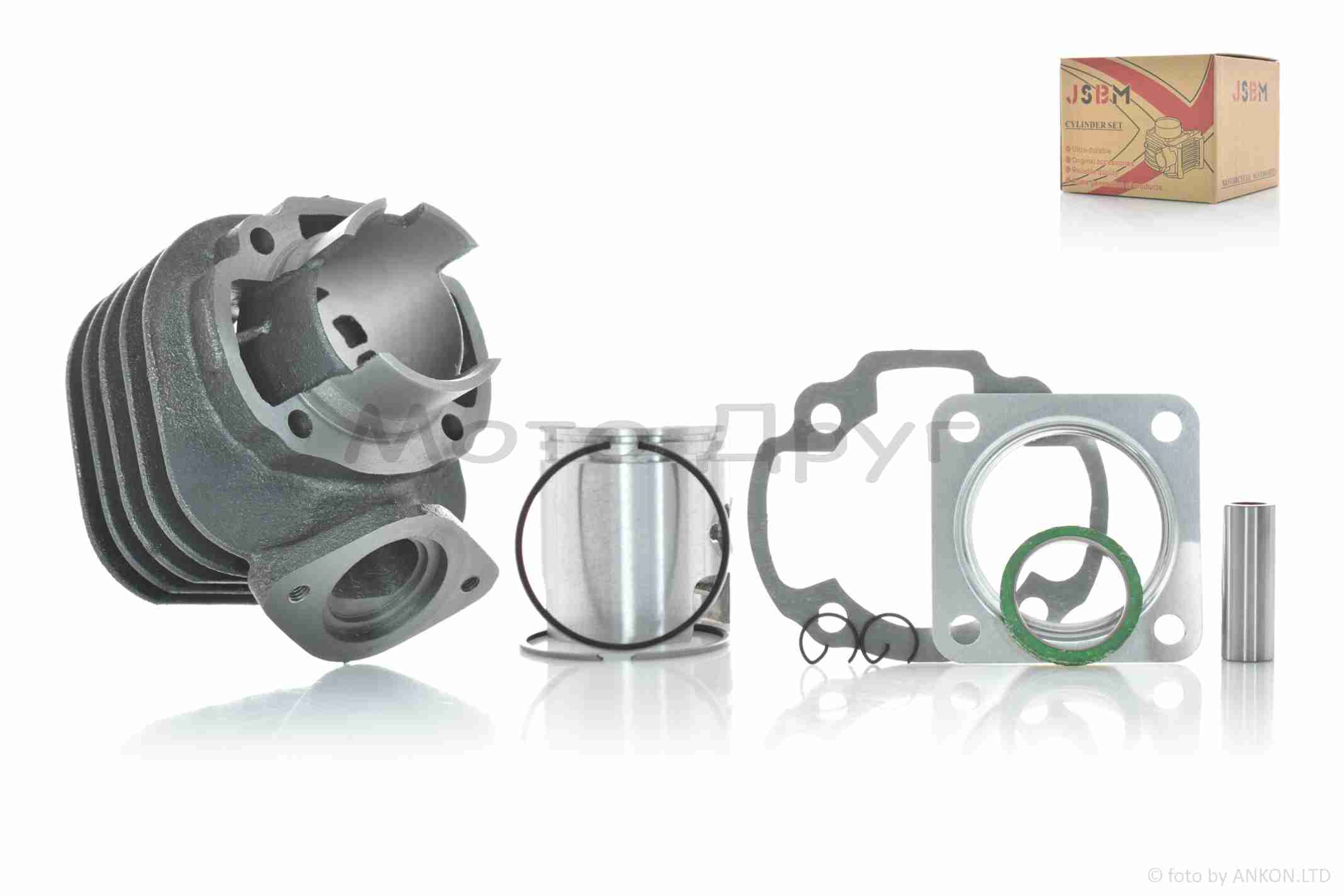 Цилиндр к-кт (цпг) Honda DIO ZX/AF34 65cc-44мм (палец 12мм) (AF35 DIO ZX; AF48 LEAD) "JSBM"