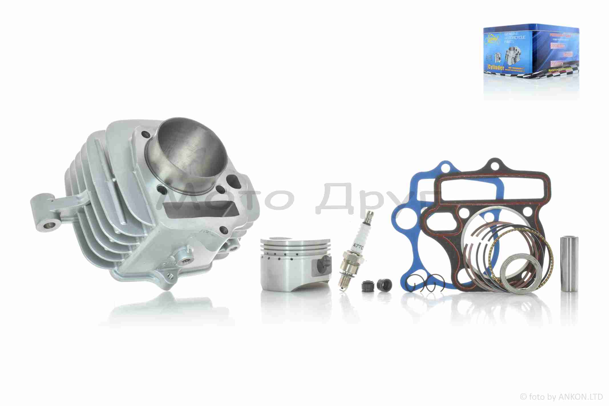 Поршневая группа (ЦПГ) YX125/JH125 (154FMI) D54, p14, h78.3, алюминий, ухо #PRO "LIPAI"