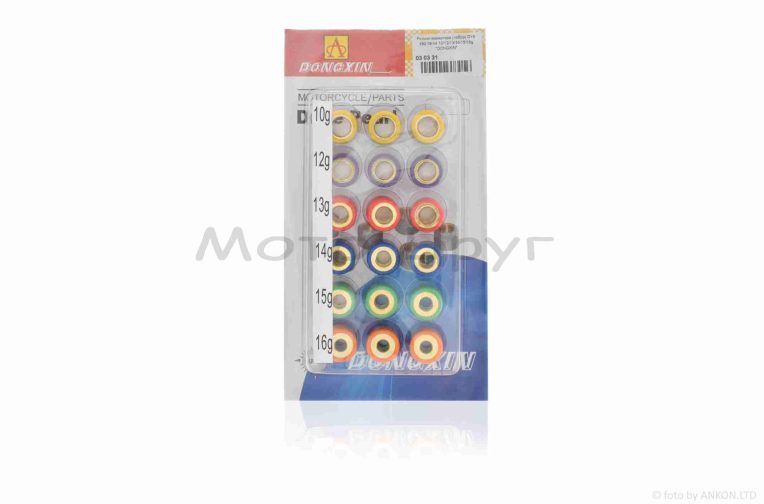 Ролики вариатора (набор)  GY6 150  18-14  10/12/13/14/15/16g  “DONGXIN”