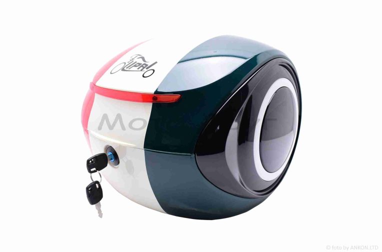 Кофр  32L  35*35*26cm  #крапля  “LIPAI”  (#1737, червоно-біло-зелений глянсовий)