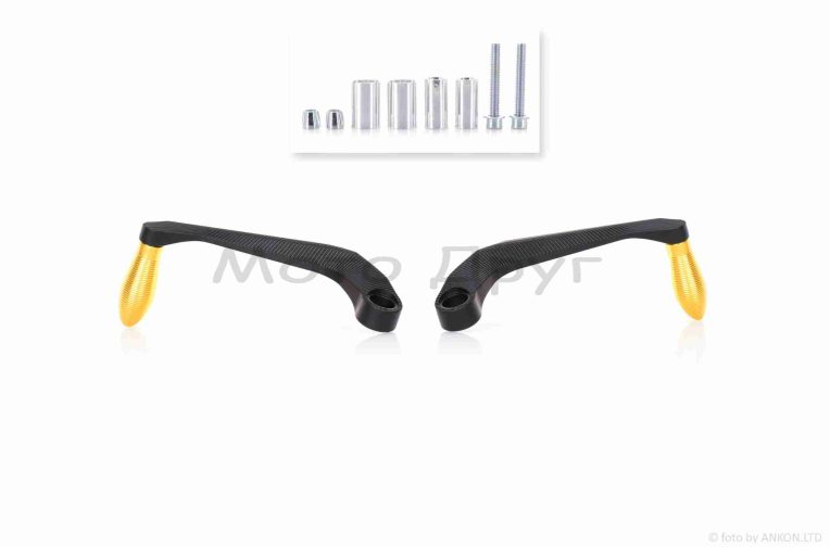 Захист рук на кермо (пара)  мото  CNC  “LIPAI”  (#JZ-A001, чорно-золотистий)