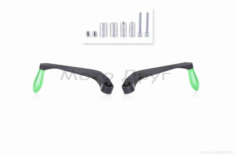 Захист рук на кермо (пара)  мото  CNC  “LIPAI”  (#JZ-A001, чорно-зелений)