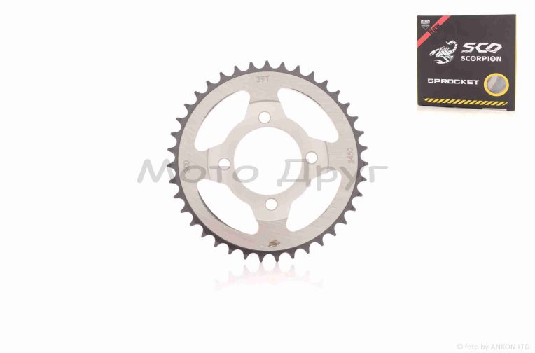 Зірка трансмісії задня  4-70/50, d54, D160  428-39T  Delta  “SCORPION”