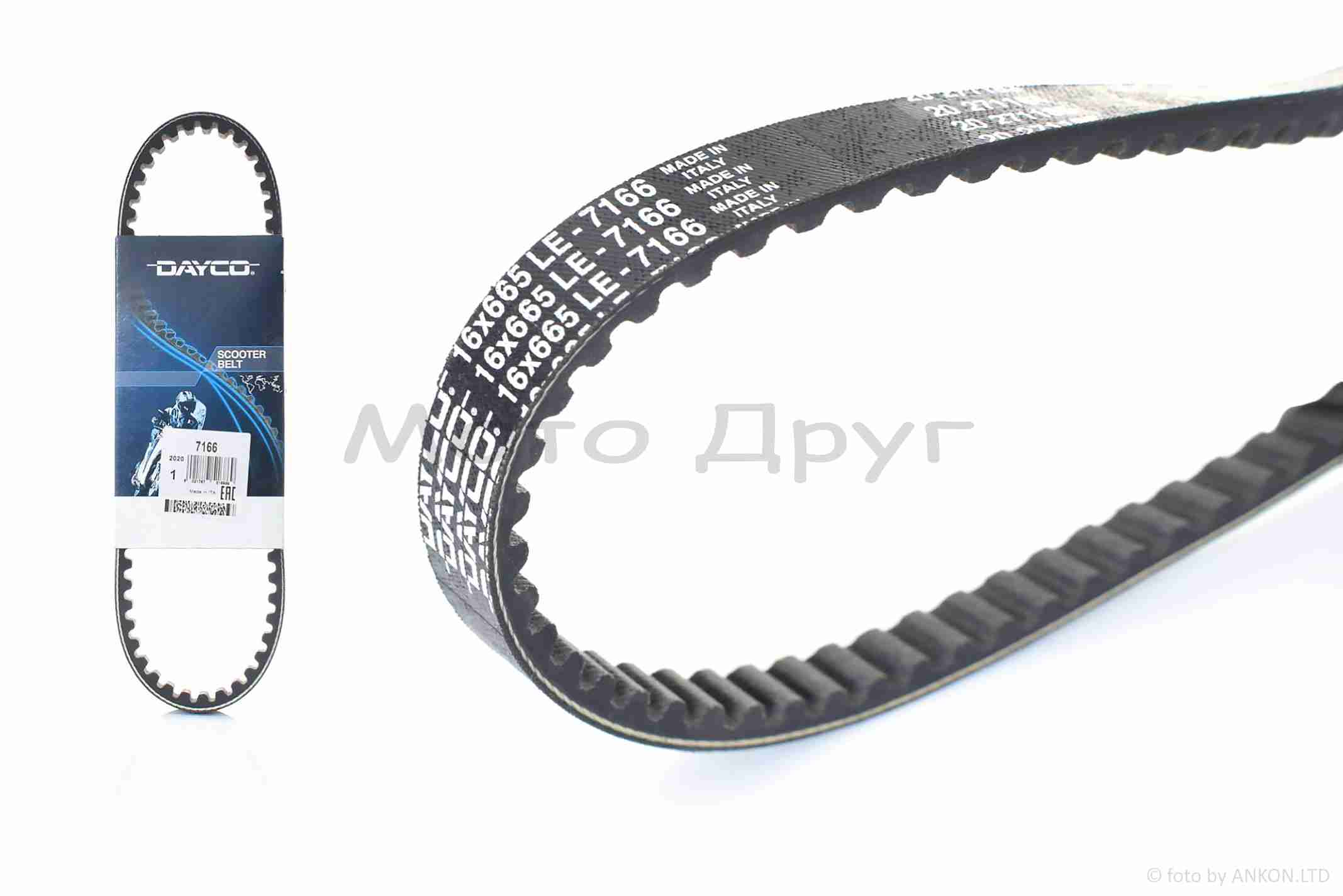 Ремень вариатора 665-16.0 AD50, LETS "DAYCO" (7166) ИТАЛИЯ