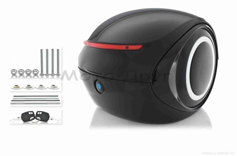 Кофр 32L 35*35*26cm #крапля “LIPAI” (#1737, чорний глянсовий)