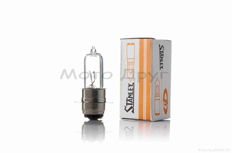 Лампа фары  P15D-25-1  12V18/18W  1 ус, белая  “STANLEY”