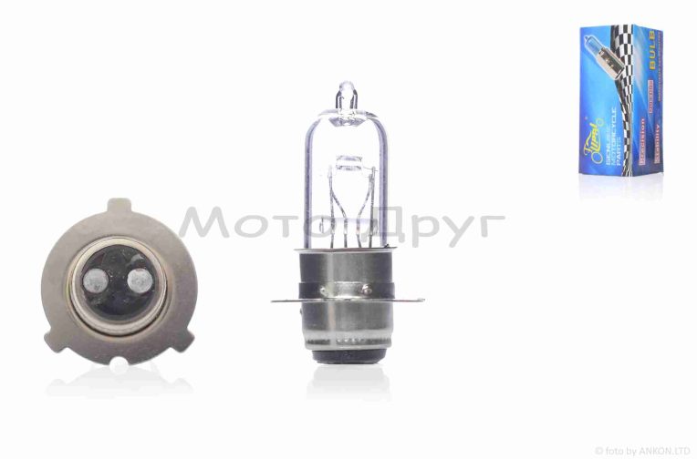 Лампа фары  P15D-25-3  12V 35/35W  3 уса, белая  “LIPAI”