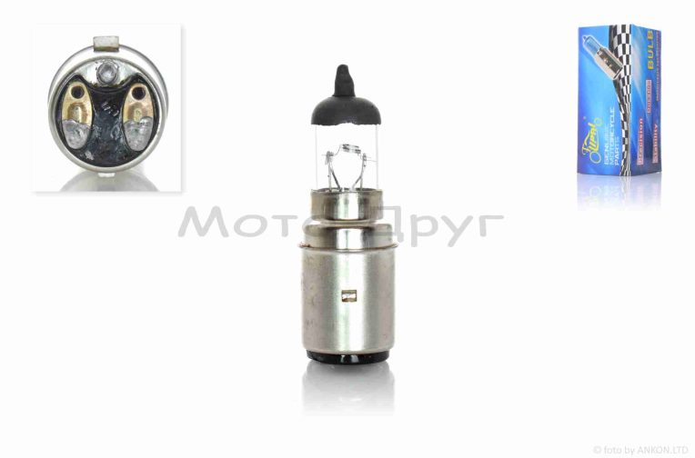 Лампа фары  H6 (BA20D)  12V 35/35W  белая, с отражателем  “LIPAI”