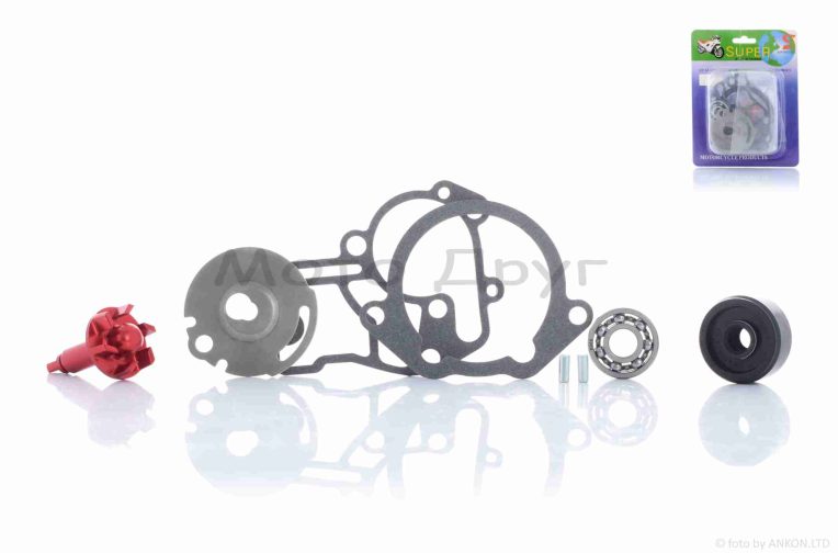 Ремкомплект помпи  JOG SA36J, VINO SA26J, GEAR UA06J  4T  крильчатка алюміній  (червона)