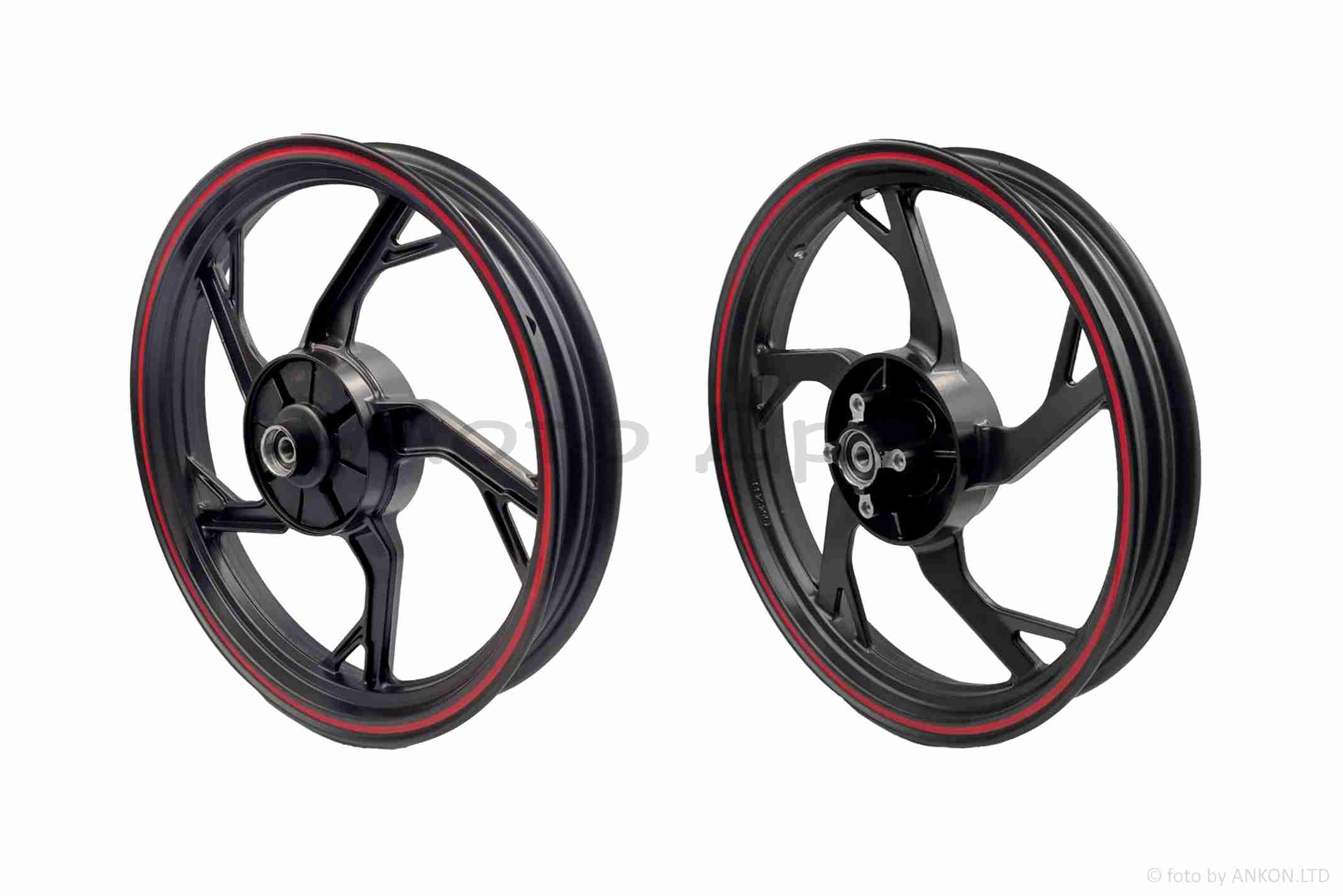 Диск колеса задний 17"-2.50 DY200 d15, дисковый, литой (черный)