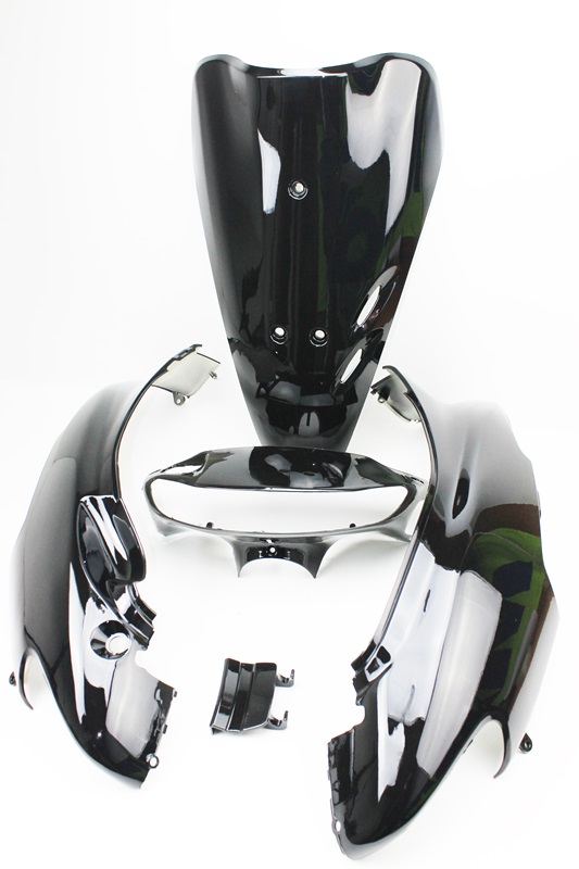 Honda DIO AF-34 пластик - к-кт крашеные 5 деталей (голова под диск. тормоз), ЧЕРНЫЙ