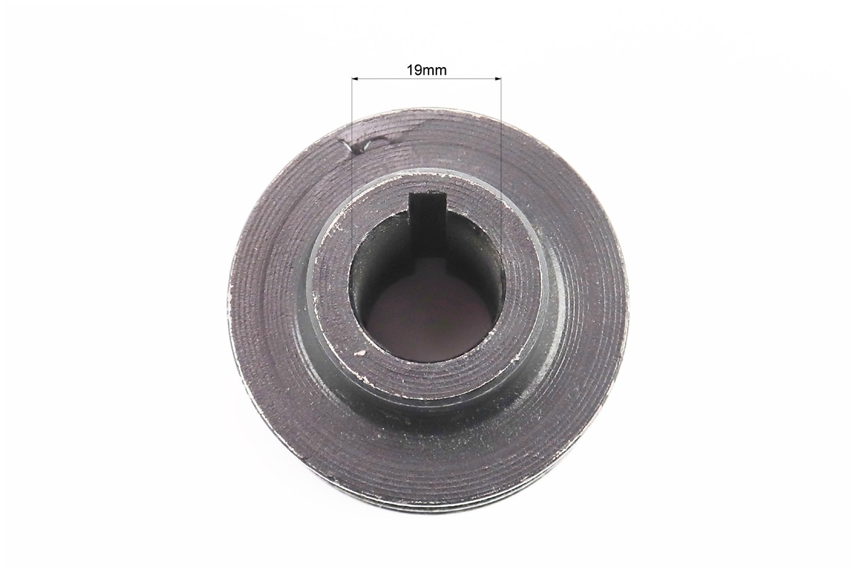 Шків під колінвал d-19mm (D-55mm, 2-х пазний, два пази під ремінь SPA, метал) 168F/170F - Зображення 3