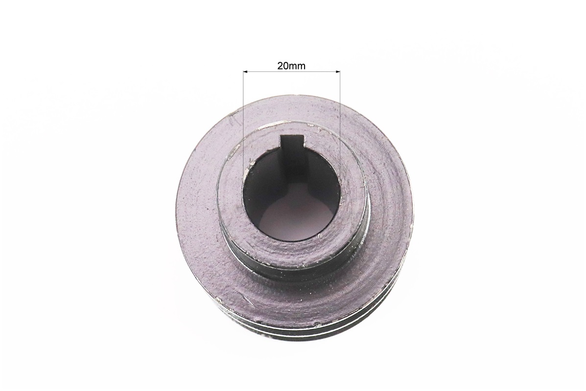 Шкив под коленвал d-20mm (D-55mm, 2-х ручейковый, два паза под ремень SPA, металл) 168F/170F Тип 1 — изображение 3