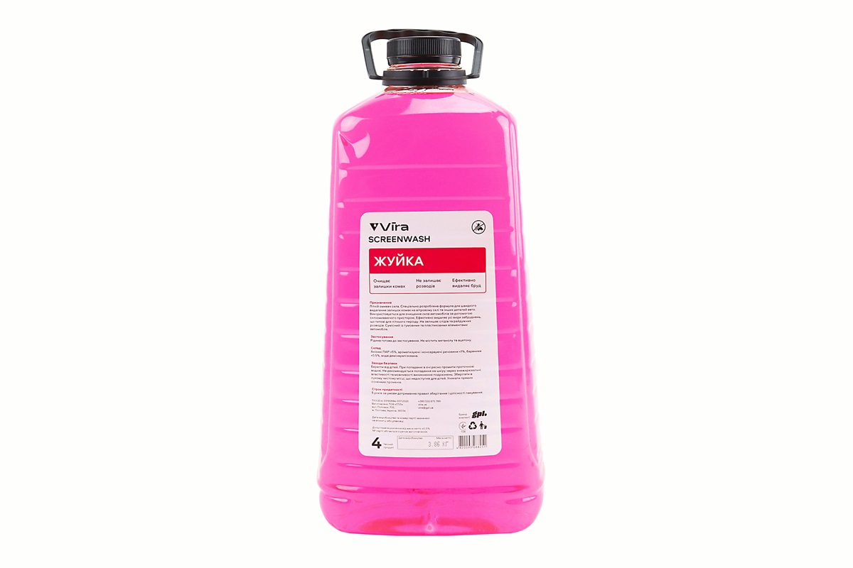 Рідина для очищення скла літня (в бачок омивача), "Жуйка" 4L