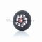 Колесо на самокат с подшипником  608-2RS, металическое, черное, D100mm  #LZ-001-5