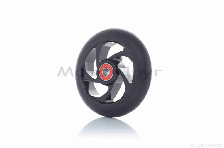 Колесо на самокат з підшипником  608-2RS, металеве, чорне, D110mm  #LZ-003